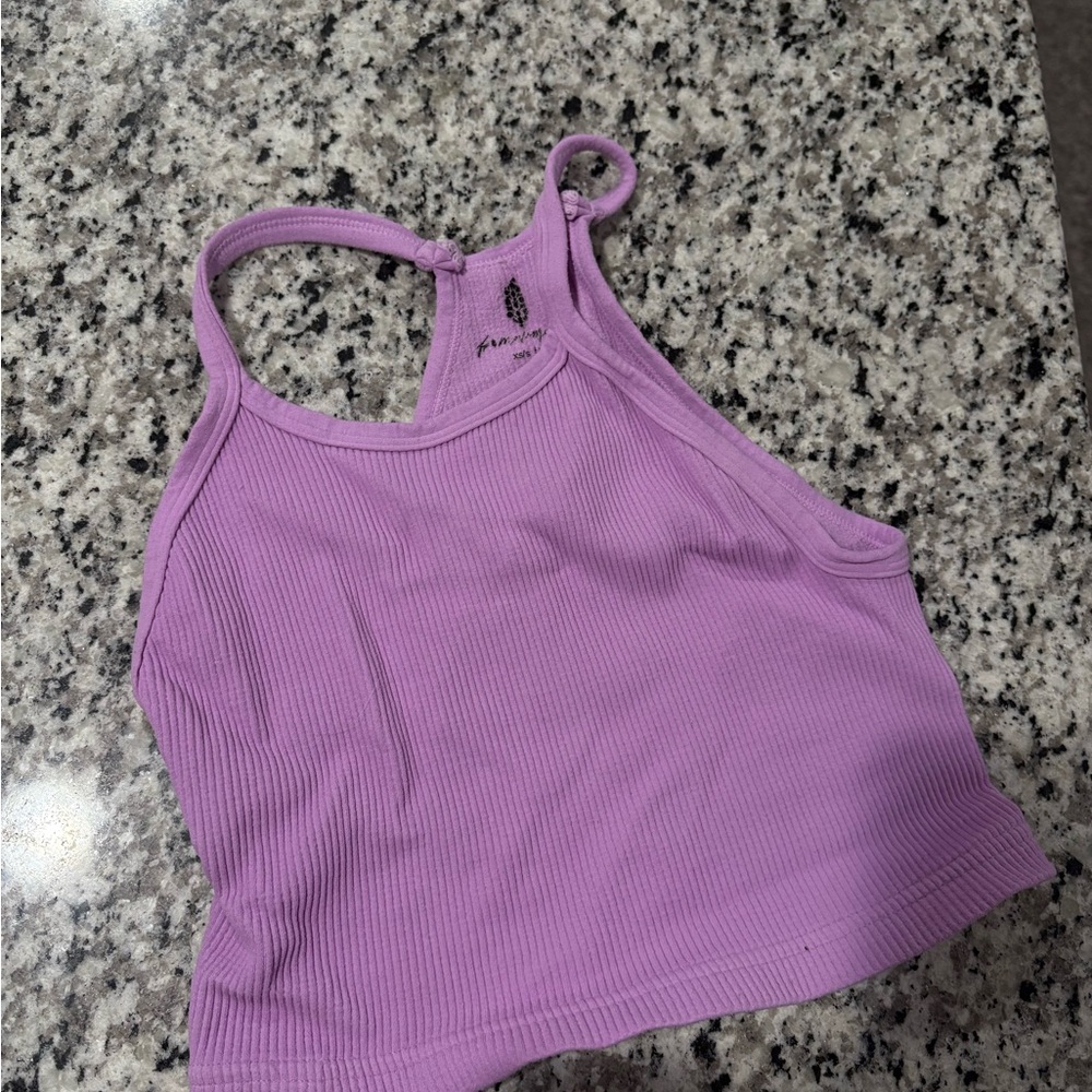FP Movement by Free People Lilac Ribbed Tank